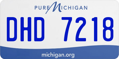 MI license plate DHD7218