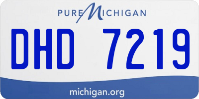 MI license plate DHD7219