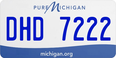 MI license plate DHD7222