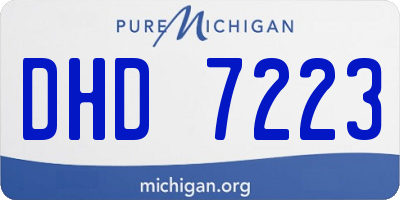 MI license plate DHD7223