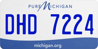 MI license plate DHD7224
