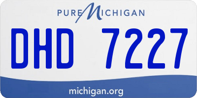 MI license plate DHD7227