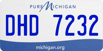 MI license plate DHD7232