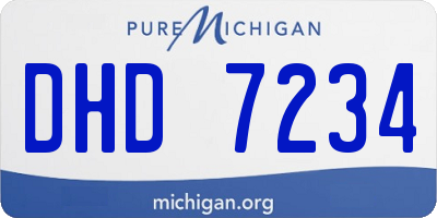 MI license plate DHD7234