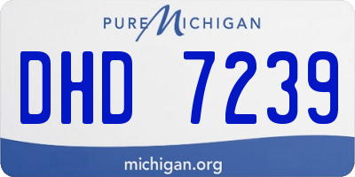 MI license plate DHD7239