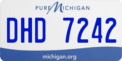 MI license plate DHD7242