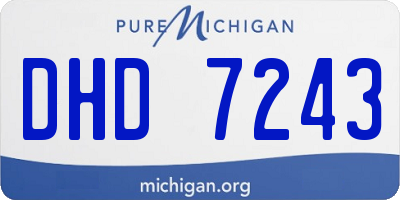 MI license plate DHD7243