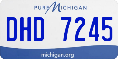 MI license plate DHD7245