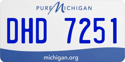 MI license plate DHD7251