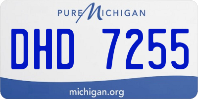 MI license plate DHD7255