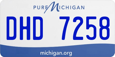 MI license plate DHD7258