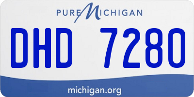 MI license plate DHD7280