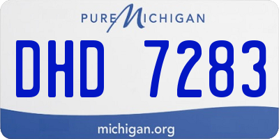 MI license plate DHD7283