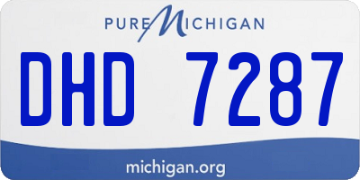 MI license plate DHD7287