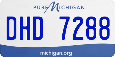MI license plate DHD7288