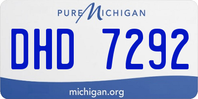 MI license plate DHD7292
