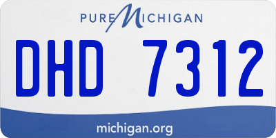 MI license plate DHD7312