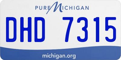 MI license plate DHD7315