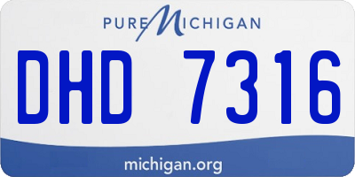 MI license plate DHD7316