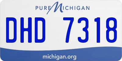 MI license plate DHD7318