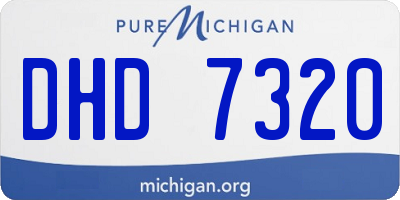 MI license plate DHD7320