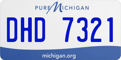 MI license plate DHD7321