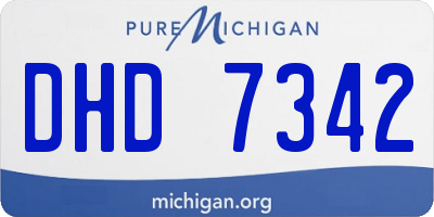 MI license plate DHD7342
