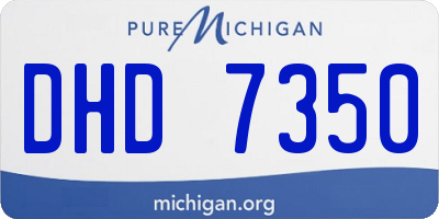 MI license plate DHD7350