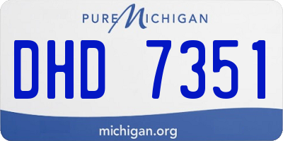 MI license plate DHD7351