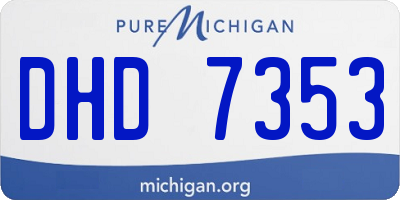 MI license plate DHD7353