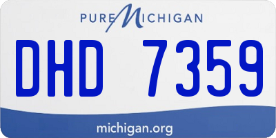 MI license plate DHD7359