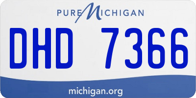 MI license plate DHD7366