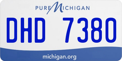 MI license plate DHD7380