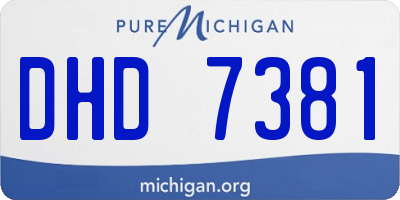 MI license plate DHD7381