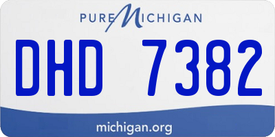 MI license plate DHD7382