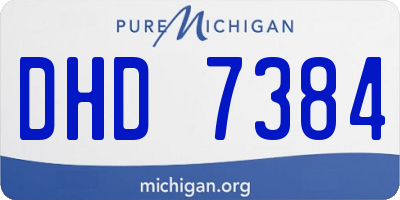 MI license plate DHD7384