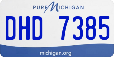 MI license plate DHD7385