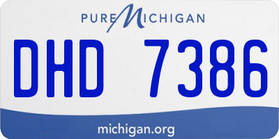 MI license plate DHD7386
