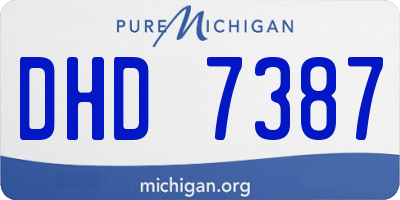 MI license plate DHD7387