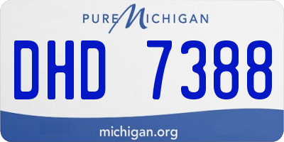 MI license plate DHD7388