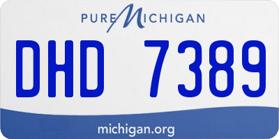 MI license plate DHD7389