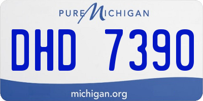 MI license plate DHD7390