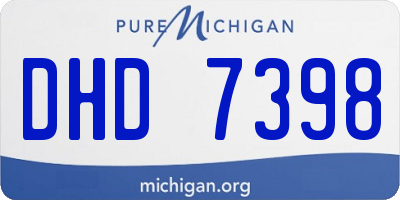 MI license plate DHD7398
