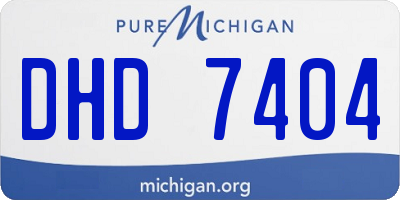 MI license plate DHD7404