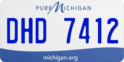 MI license plate DHD7412