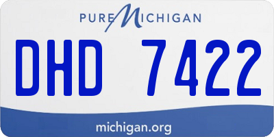 MI license plate DHD7422