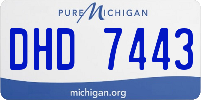 MI license plate DHD7443