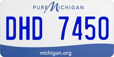 MI license plate DHD7450