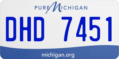 MI license plate DHD7451