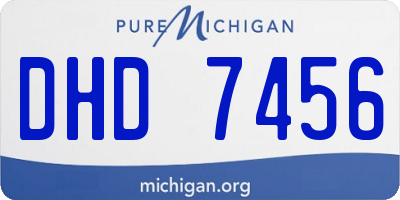 MI license plate DHD7456